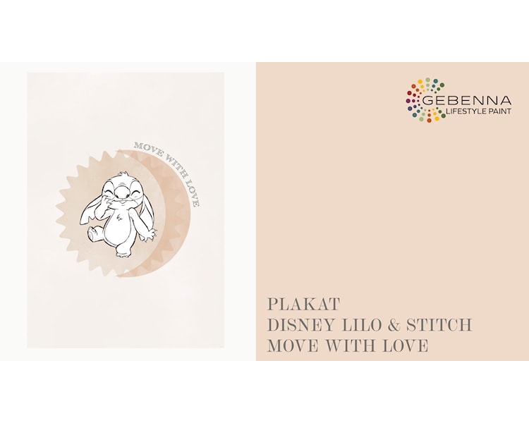 Plakat Disney Lilo og Stitch Move with Love